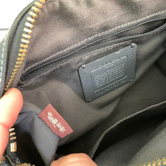 Coach Mini Bennett Satchel in Colorblock Signature Coated Canvas Midnight Pool - Picture 14 of 15